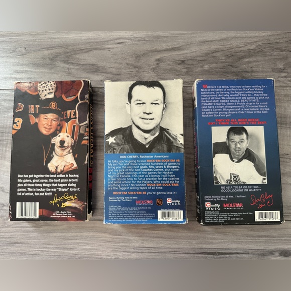 3 NHL Don Cherry Rock ‘Em Sock ‘Em  VHS Tapes - Picture 2 of 4